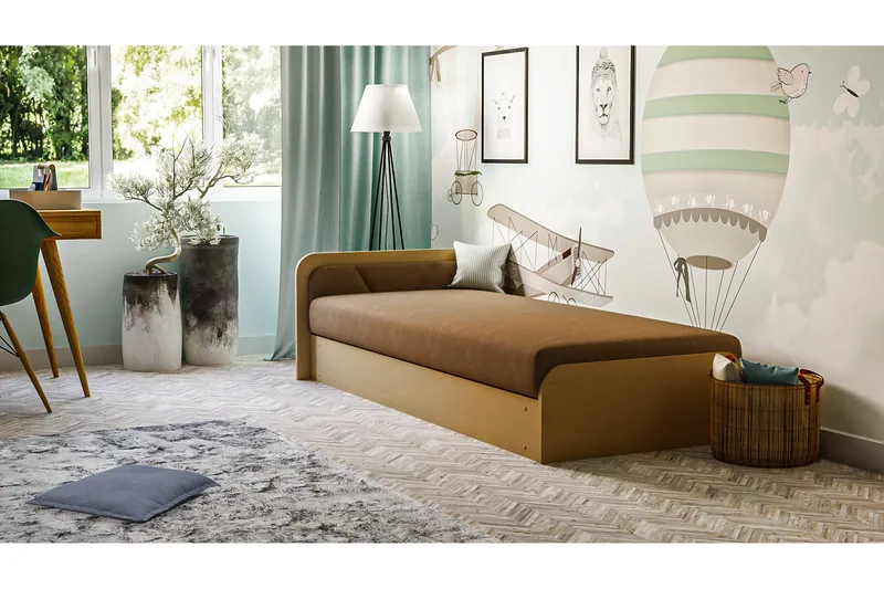 Mayuri Kontinentalseng 80x190 cm - Brun - Møbler - Senge - Enkeltsenge