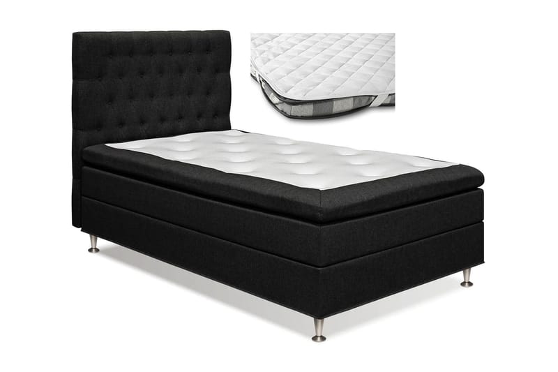Meja Sengepakke 120x200 + Madrasbeskytter - Sort - Møbler - Senge - Komplet sengepakke