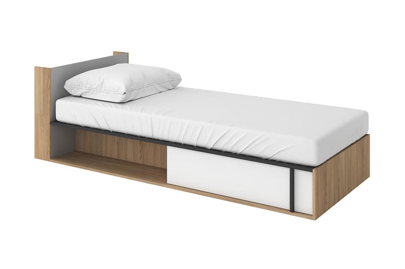 Metropolitan Sengeramme 90x200 cm, Brun/Hvid/Lysgrå/Sort