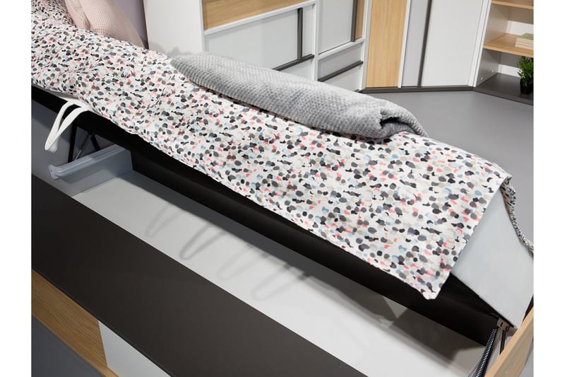 Metropolitan Sengeramme 90x200 cm - Brun/Hvid/Lysgrå/Sort - Møbler - Senge - Sengeramme & sengestel