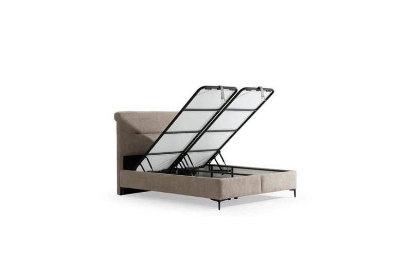 Mijara Frame Seng 160x200 cm - Lysebrun - Møbler - Senge - Boxmadras & boxseng