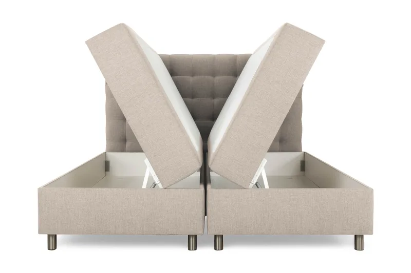 Montana Komplet Sengesæt med Opbevaring 180x200 cm - Beige - Møbler - Senge - Komplet sengepakke