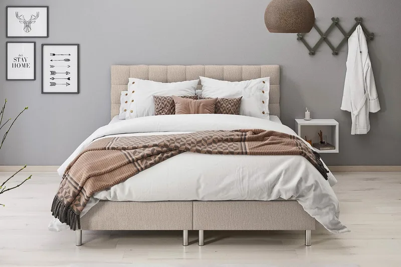 Montana Opbevaringsseng 80x200 - Beige - Møbler - Senge - Enkeltsenge
