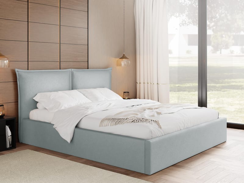 Morricon Sengeramme 140x200 cm - Grå - Møbler - Senge - Sengeramme & sengestel