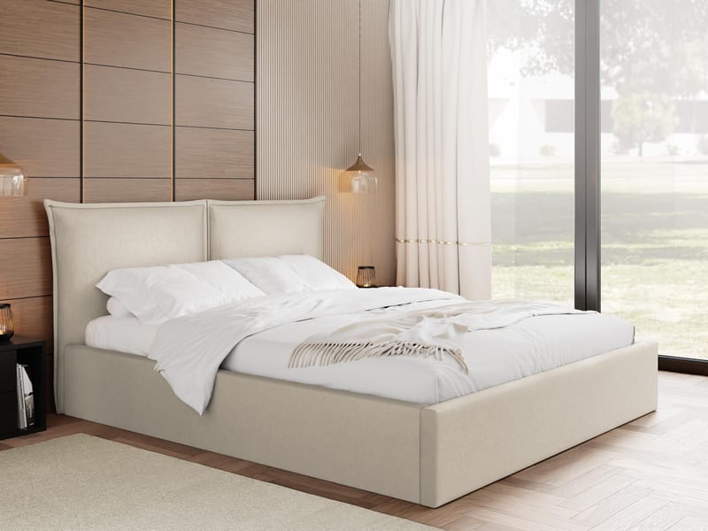 Morricon Sengeramme 160x200 cm - Beige - Møbler - Senge - Sengeramme & sengestel