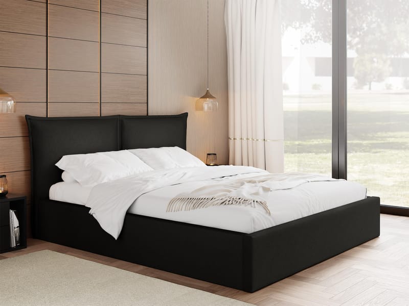 Morricon Sengeramme 180x200 cm - Sort - Møbler - Senge - Sengeramme & sengestel