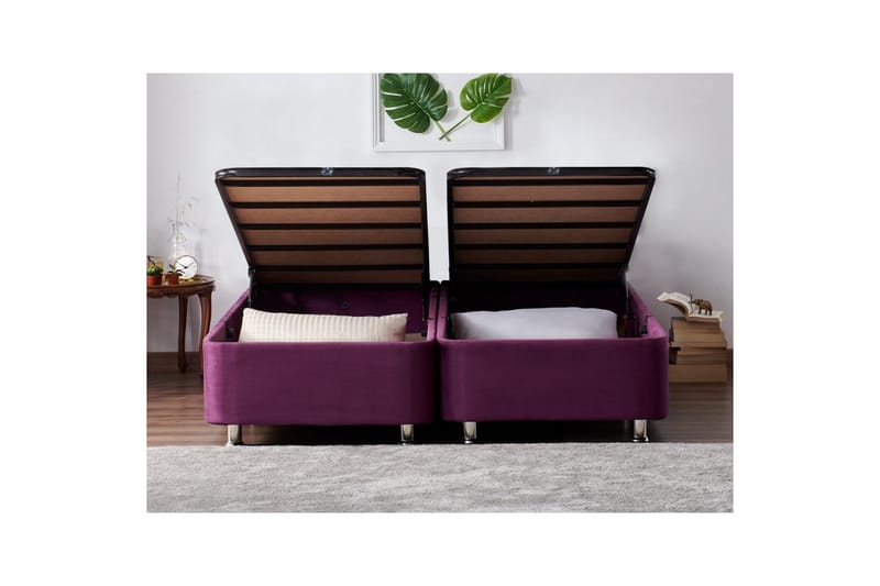 Mytikas Sengestel 200x200 cm - Lilla - Møbler - Senge - Sengeramme & sengestel