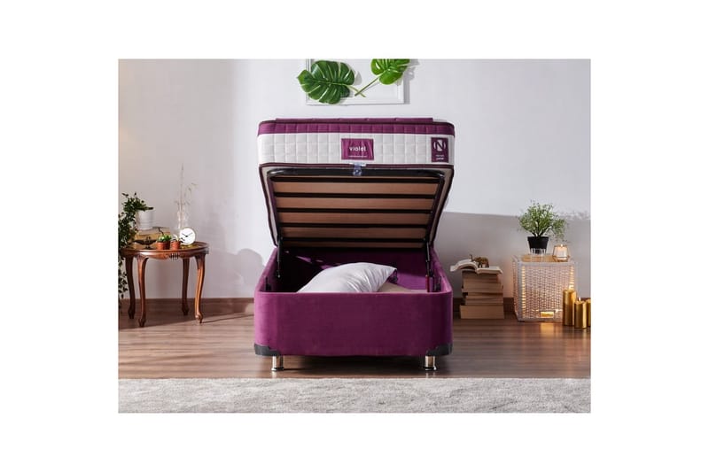 Mytikas Sengestel 90x190 cm - Violet - Møbler - Senge - Sengeramme & sengestel