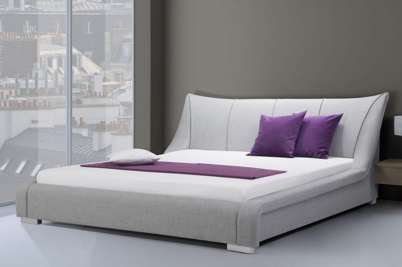 Nantes dobbelt seng 140 | 200 cm - Grå - Sengeramme & sengestel