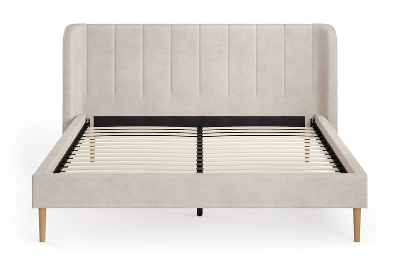 Nattljus Sengeramme 180x200 cm med buet sengegavl - Beige - Møbler - Senge - Sengeramme & sengestel