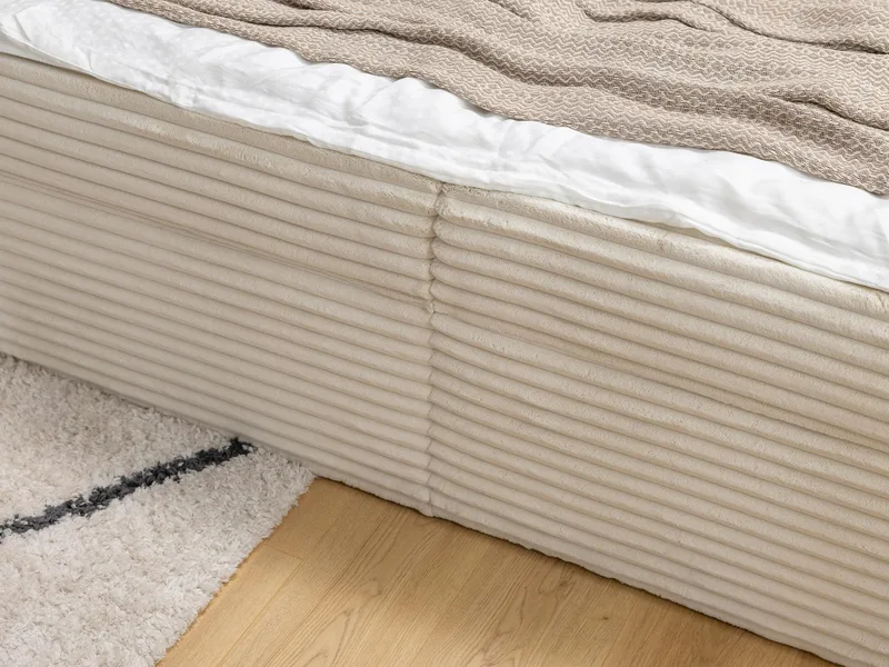 Neyrin Kontinentalseng 140x200 cm med Opbevaring - Lysegrå - Møbler - Senge - Kontinentalsenge