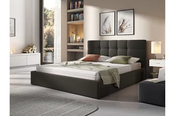 Nieres Opbevaringsseng 140x200 cm - Sort - Møbler - Senge - Sengeramme & sengestel