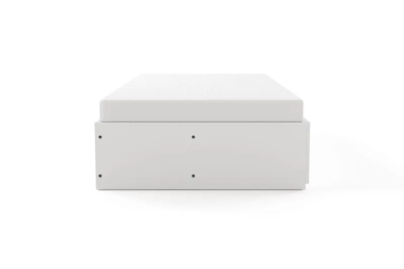 Norrvik sengeramme 90x200 cm med opbevaring inklusive madras - Hvid - Møbler - Senge - Sengeramme & sengestel