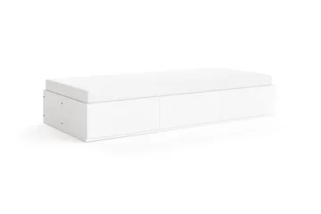 Norrvik sengeramme 90x200 cm med opbevaring inklusive madras - Hvid - Møbler - Senge - Sengeramme & sengestel