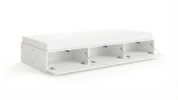 Norrvik sengeramme 90x200 cm med opbevaring inklusive madras - Hvid - Møbler - Senge - Sengeramme & sengestel