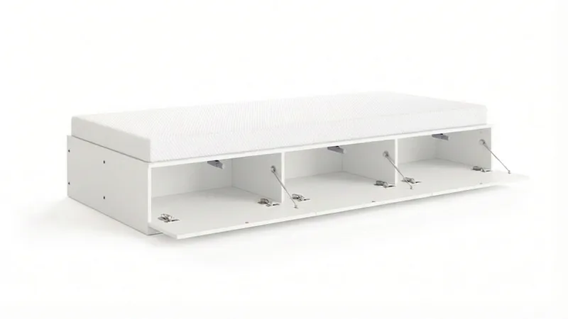 Norrvik sengeramme 90x200 cm med opbevaring inklusive madras - Hvid - Møbler - Senge - Sengeramme & sengestel