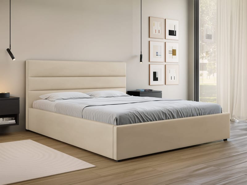 Omrynn Sengeramme 140x200 cm - Beige - Møbler - Senge - Sengeramme & sengestel