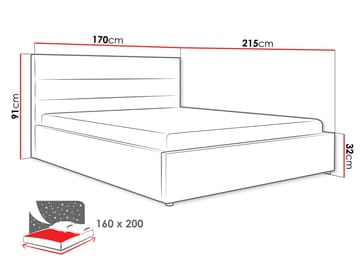 Omrynn Sengeramme 160x200 cm - Beige - Møbler - Senge - Sengeramme & sengestel