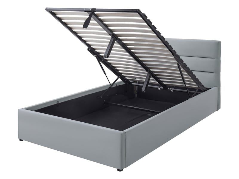 Omrynn sengeramme med opbevaring 120x200 cm - beige - Møbler - Senge - Sengeramme & sengestel