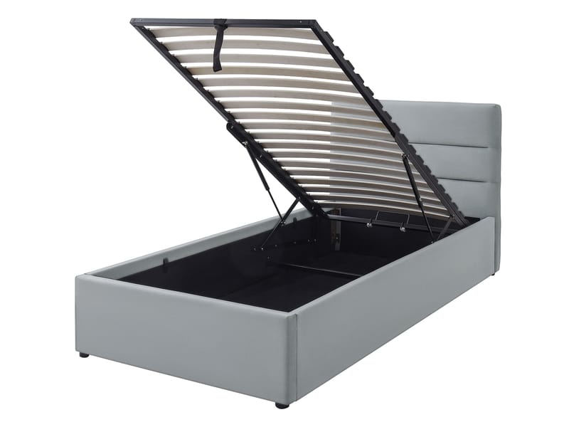 Omrynn sengeramme med opbevaring 90x200 cm - beige - Møbler - Senge - Sengeramme & sengestel