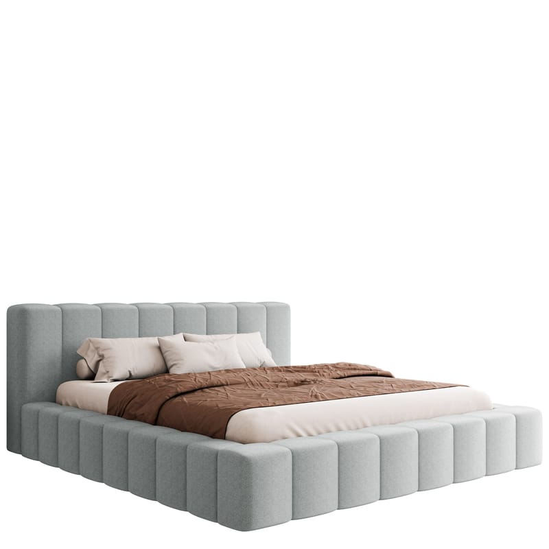 Orvinel Sengeramme 140x200 cm med Opbevaring, Lysegrå