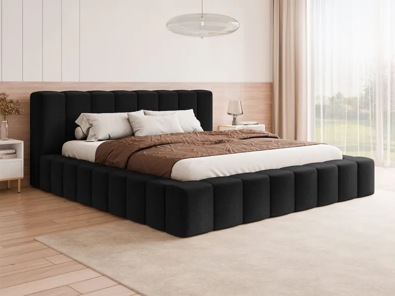 Orvinel Sengeramme 140x200 cm med Opbevaring - Sort - Møbler - Senge - Sengeramme & sengestel