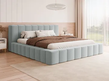 Orvinel Sengeramme 160x200 cm med Opbevaring - Lysegrå - Møbler - Senge - Sengeramme & sengestel