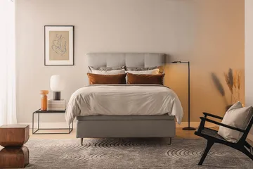 Oslo Lyx Kontinentalseng 120x200 cm - Grå - Møbler - Senge - Komplet sengepakke