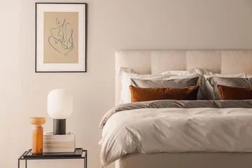 Oslo Lyx Kontinentalseng Boucle 180x200 - Lysebeige - Møbler - Senge - Kontinentalsenge