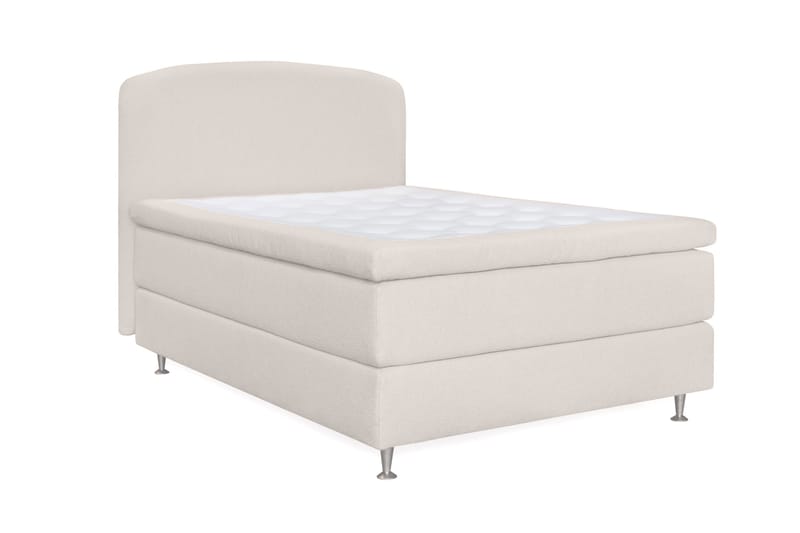 Oslo Lyx Sengepakke Kontinentalseng 120x200 cm Curved Sengegavl - Lys beige - Møbler - Senge - Kontinentalsenge