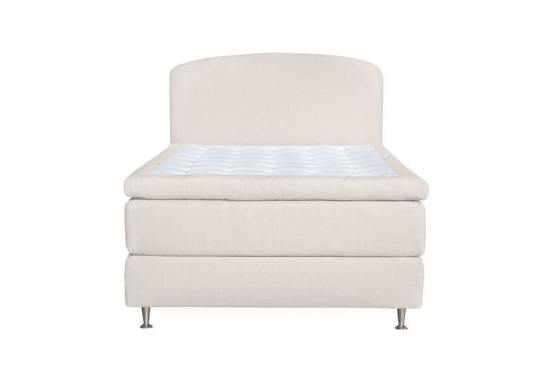Oslo Lyx Sengepakke Kontinentalseng 120x200 cm Curved Sengegavl - Lys beige - Møbler - Senge - Kontinentalsenge