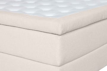 Oslo Lyx Sengepakke Kontinentalseng 120x200 cm Curved Sengegavl - Lys beige - Møbler - Senge - Komplet sengepakke
