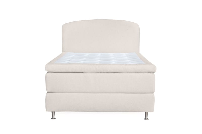 Oslo Lyx Sengepakke Kontinentalseng 120x200 cm Curved Sengegavl - Lys beige - Møbler - Senge - Kontinentalsenge
