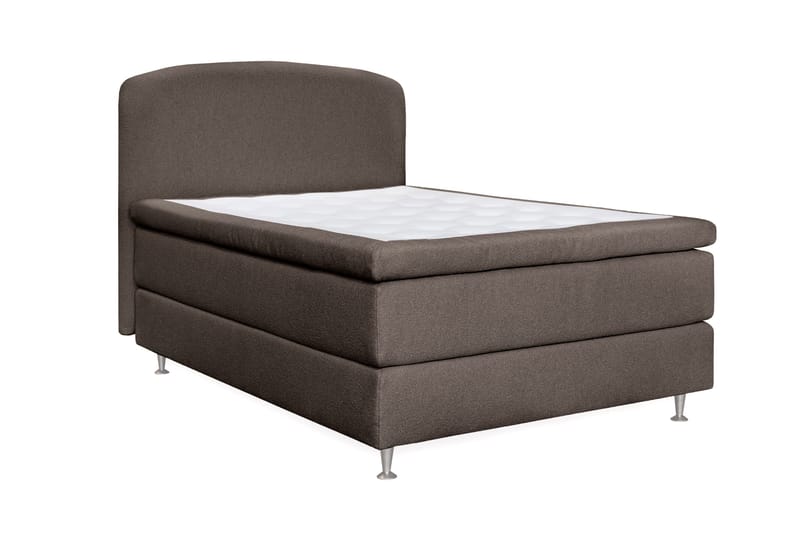 Oslo Lyx Sengepakke Kontinentalseng 120x200 cm Curved Sengegavl - Lys brun - Møbler - Senge - Kontinentalsenge