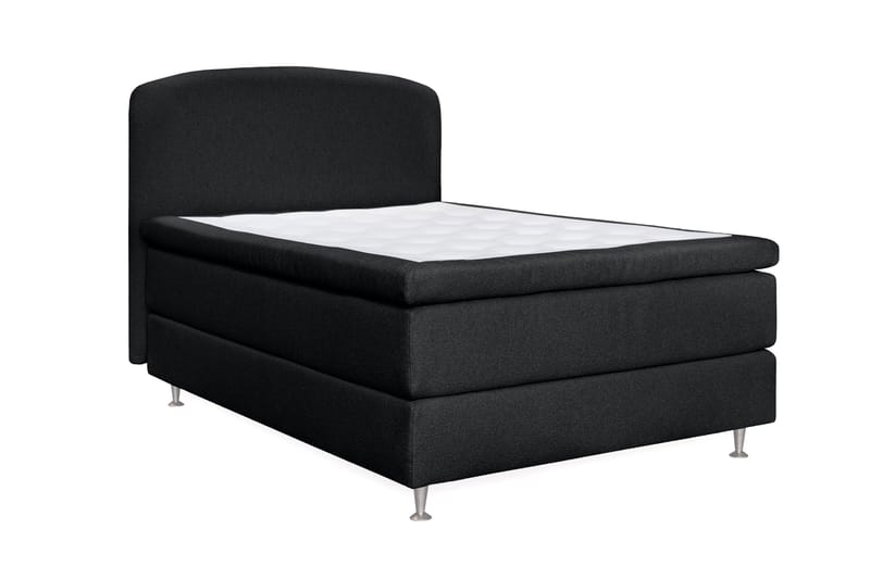 Oslo Lyx Sengepakke Kontinentalseng 120x200 cm Curved Sengegavl - Sort - Møbler - Senge - Kontinentalsenge
