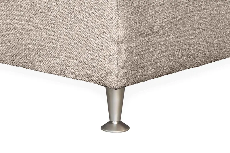 Oslo Lyx Sengepakke Kontinentalseng 140x200 cm Curved Sengegavl - Beige - Møbler - Senge - Kontinentalsenge