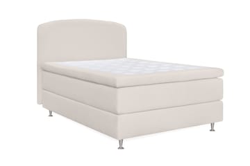 Oslo Lyx Sengepakke Kontinentalseng 140x200 cm Curved Sengegavl - Lys beige - Møbler - Senge - Komplet sengepakke
