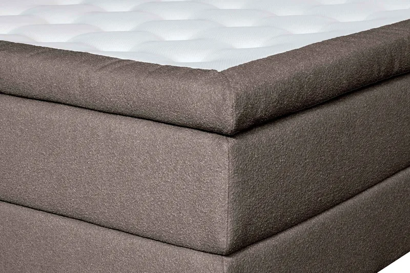 Oslo Lyx Sengepakke Kontinentalseng 140x200 cm Curved Sengegavl - Lys brun - Møbler - Senge - Kontinentalsenge