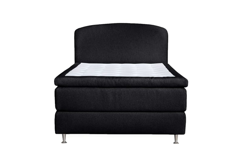 Oslo Lyx Sengepakke Kontinentalseng 140x200 cm Curved Sengegavl - Sort - Møbler - Senge - Komplet sengepakke