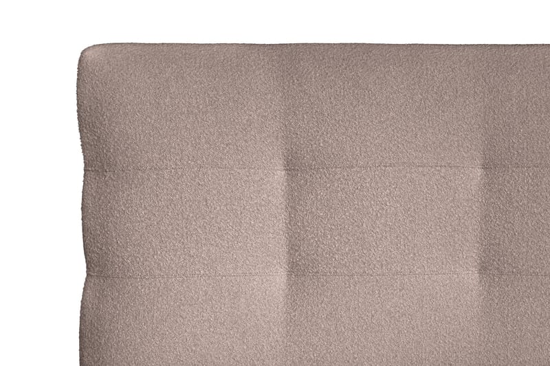 Oslo Lyx Sengepakke Kontinentalseng 140x200 cm Knappet Sengegavl - Lys brun - Møbler - Senge - Kontinentalsenge