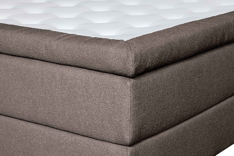 Oslo Lyx Sengepakke Kontinentalseng 160x200 cm Curved Sengegavl - Lys brun - Møbler - Senge - Kontinentalsenge
