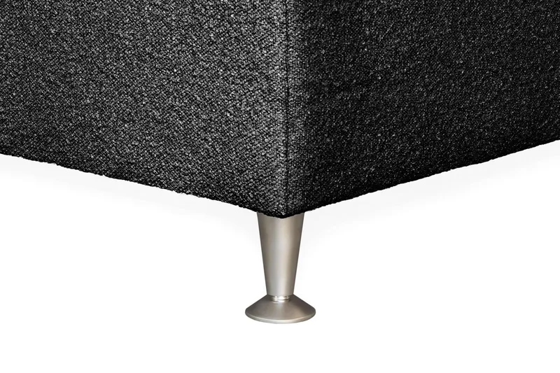 Oslo Lyx Sengepakke Kontinentalseng 160x200 cm Curved Sengegavl - Sort - Møbler - Senge - Kontinentalsenge