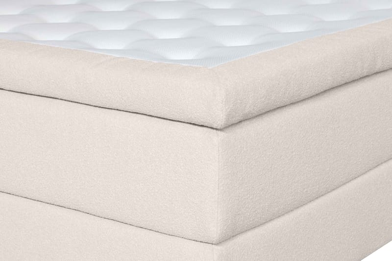 Oslo Lyx Sengepakke Kontinentalseng 180x200 cm Curved Sengegavl - Lys beige - Møbler - Senge - Komplet sengepakke