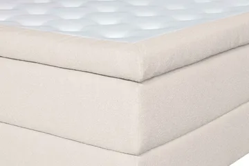 Oslo Lyx Sengepakke Kontinentalseng 180x200 cm Curved Sengegavl - Lys beige - Møbler - Senge - Komplet sengepakke