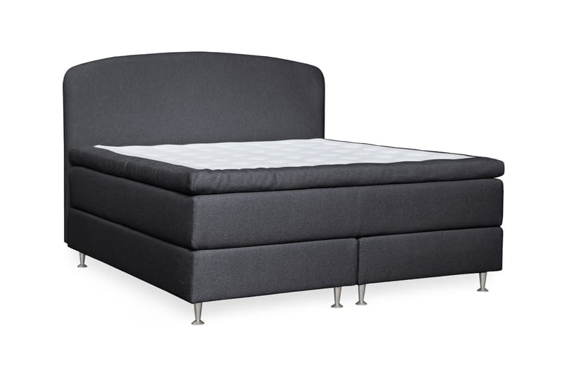 Oslo Lyx Sengepakke Kontinentalseng 180x200 cm Curved Sengegavl, Sort