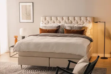 Oslo Lyx Sengepakke Kontinentalseng 180x200 cm - Lysbeige - Møbler - Senge - Kontinentalsenge