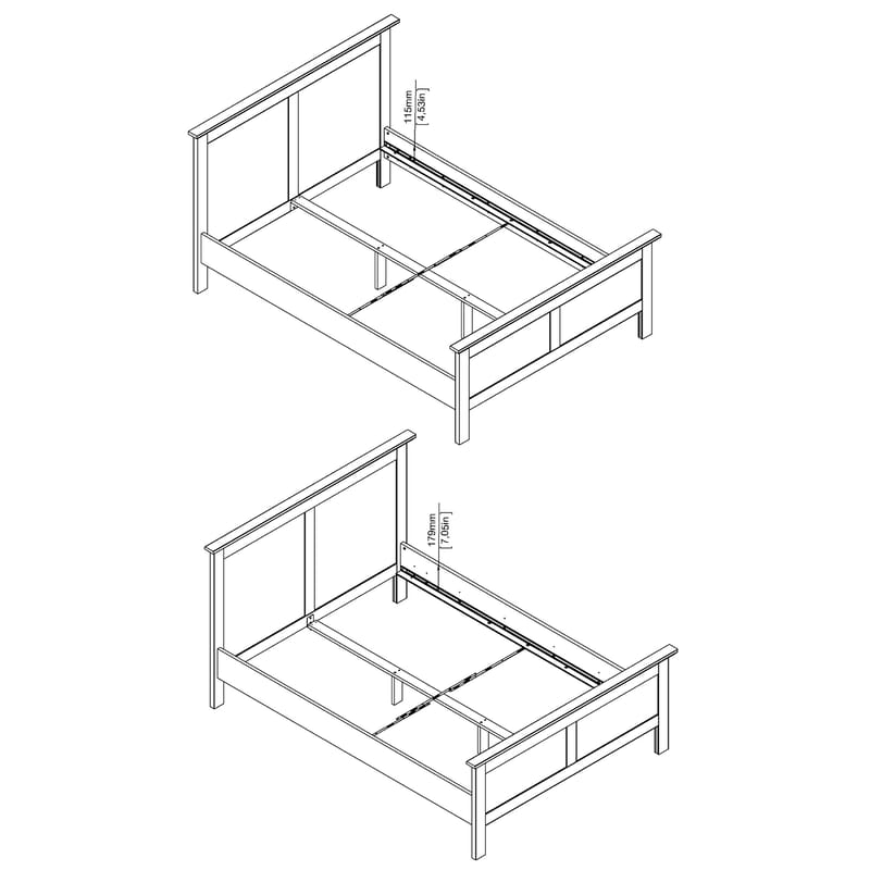 Paris Seng Paris 140x200 cm - Møbler - Senge - Sengeramme & sengestel