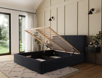 Pesillo sengeramme med opbevaring 140x200 cm - sort - Møbler - Senge - Sengeramme & sengestel