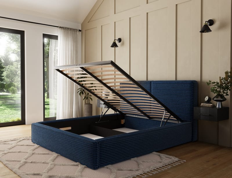 Pesillo sengeramme med opbevaring 160x200 cm - sort - Møbler - Senge - Sengeramme & sengestel