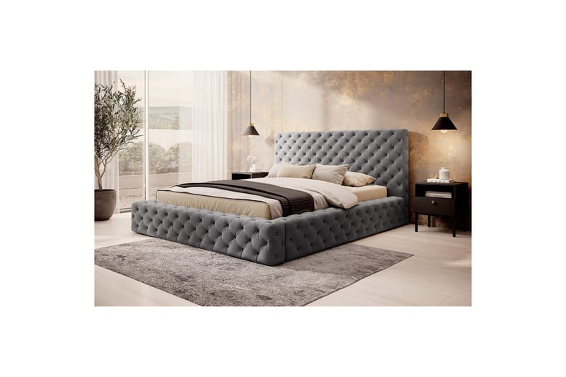 Princce Sengeramme 160x200 cm - Sort-hvid - Møbler - Senge - Sengeramme & sengestel